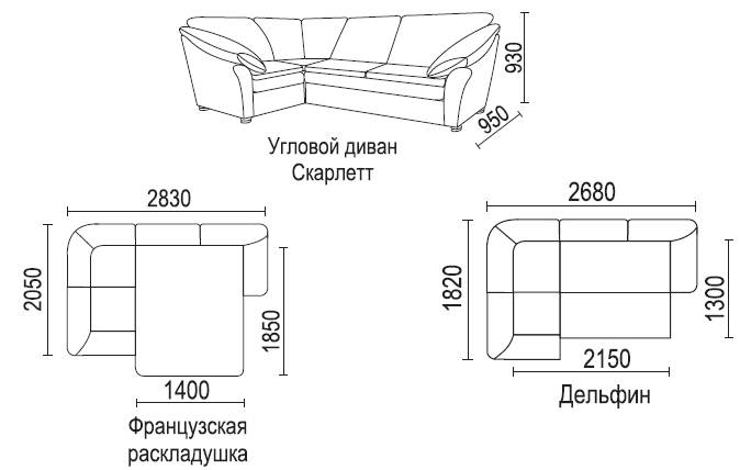 Схема сборки углового дивана