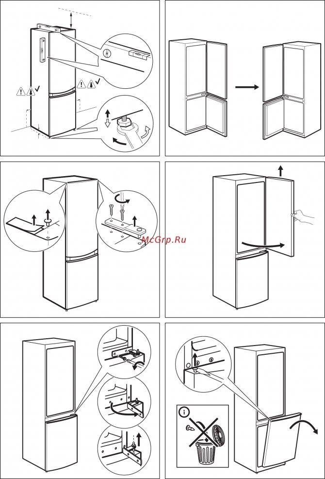 Как перевесить дверь холодильника своими руками