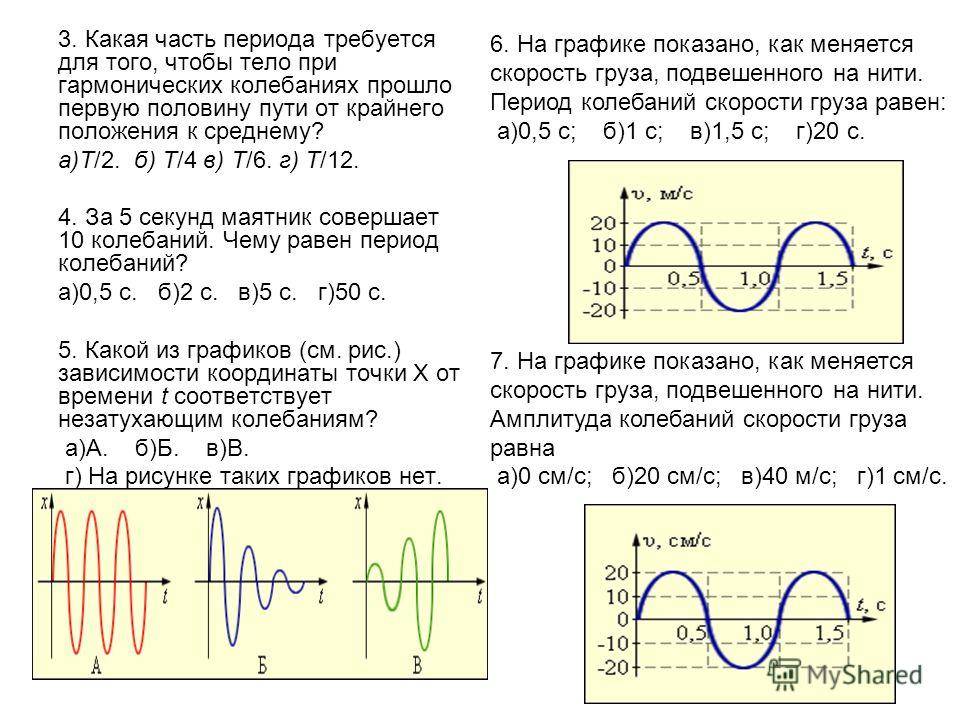 Найдите амплитуду период и частоту колебаний график которого изображен на рисунке 2