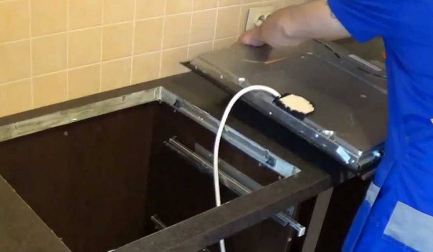 Как крепится варочная панель к столешнице в кухонном гарнитуре