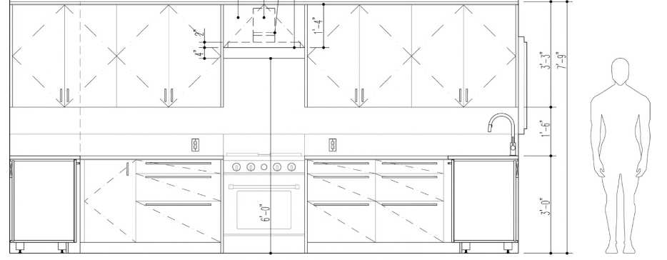 На какой высоте нужно вешать навесные шкафы на кухне?