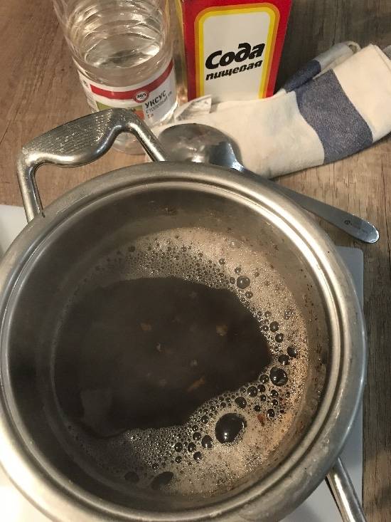 Пригоревшая кастрюля (очистить, отмыть) как, чем: от нагара