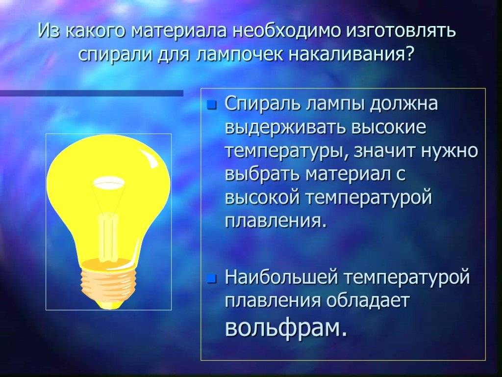 Презентация на тему лампа накаливания по физике