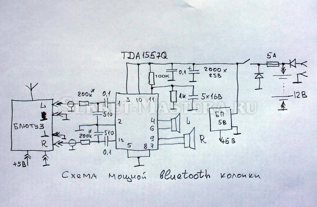 Bluetooth колонки схема