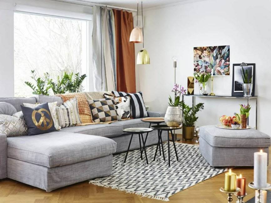 Раскладной и углововой диван в скандинавском стиле + фото