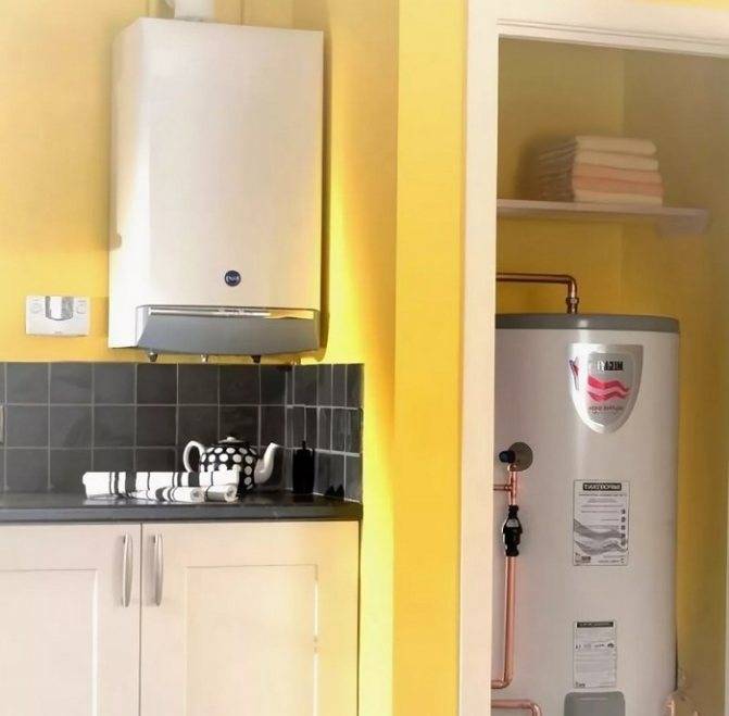Красивому дизайну система отопления не помеха: как спрятать газовый котёл на кухне?