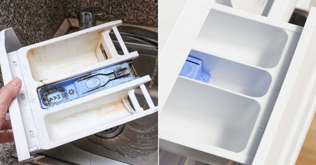 Как очистить лоток стиральной машины от окаменевшего порошка