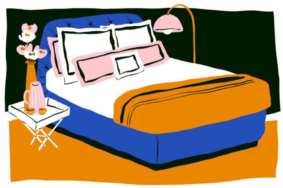 Как убрать постель. Кровать рисунок. Постель мультяшная. Кровать мультяшная. Нарисовать кровать.