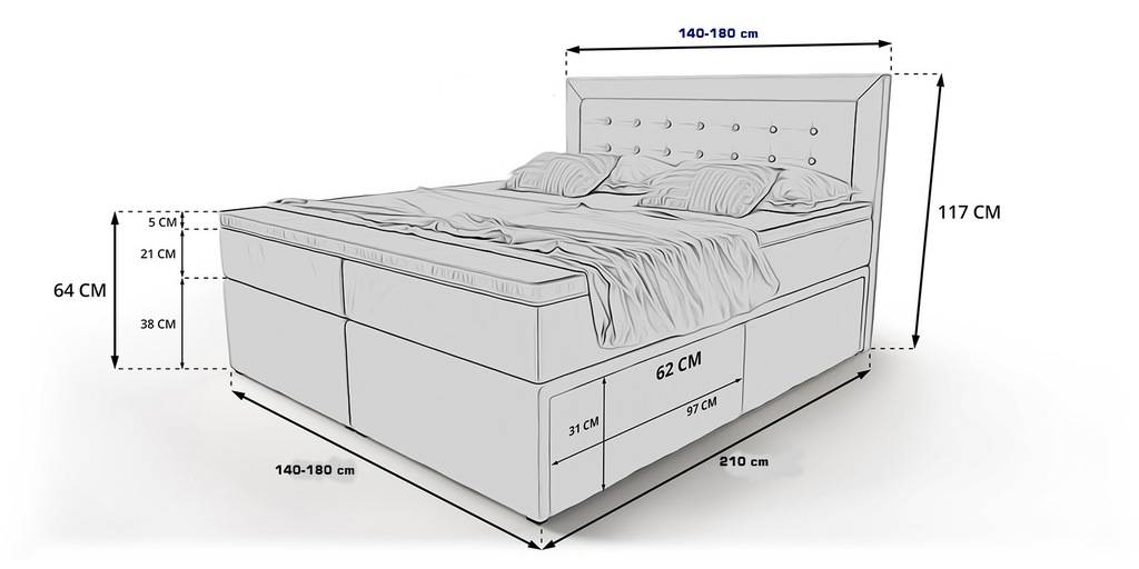 Варианты двуспальных кроватей, особенности конструкций и отделки