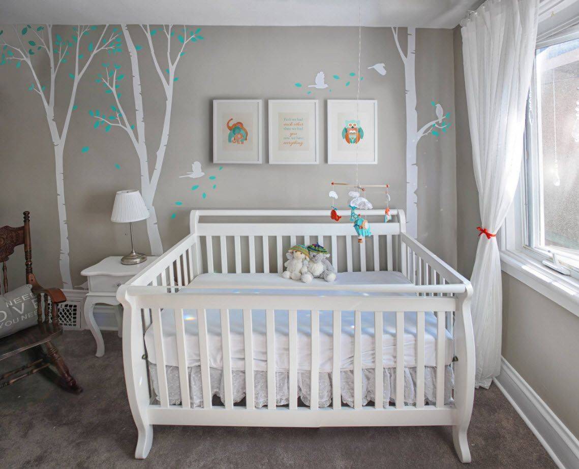 Кроватки для новорожденных двойняшек в комнате