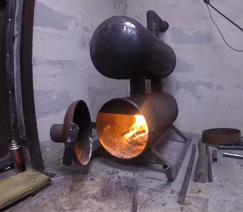 Печи для гаража своими руками
